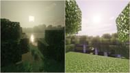 Different custom Vibrant Visuals resource packs have different visual themes (Image via Sportskeeda Gaming || Mojang Studios)